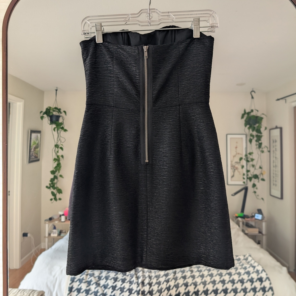 Bcbgeneration Black Asymmetrical Ruffled Straples… - image 6